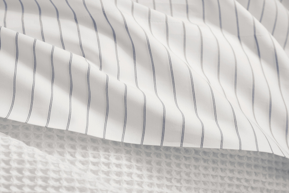 Percale Simple Stripe Mineral Detail