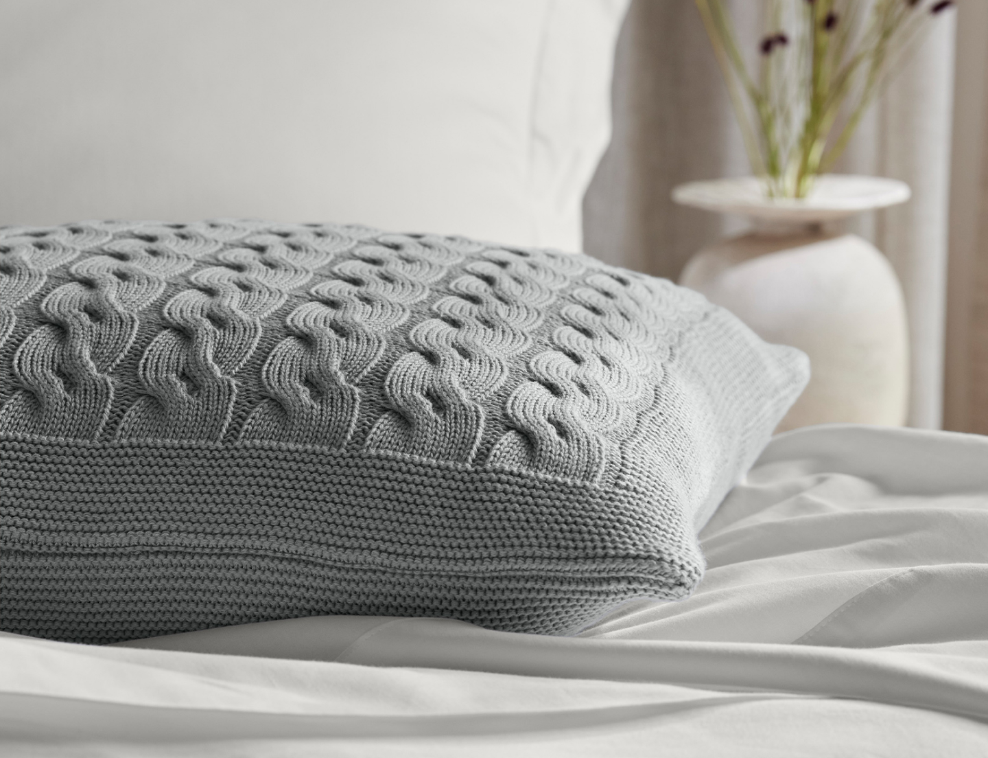 Middle Module 2 - Modern Cable Knit Pillow Cover