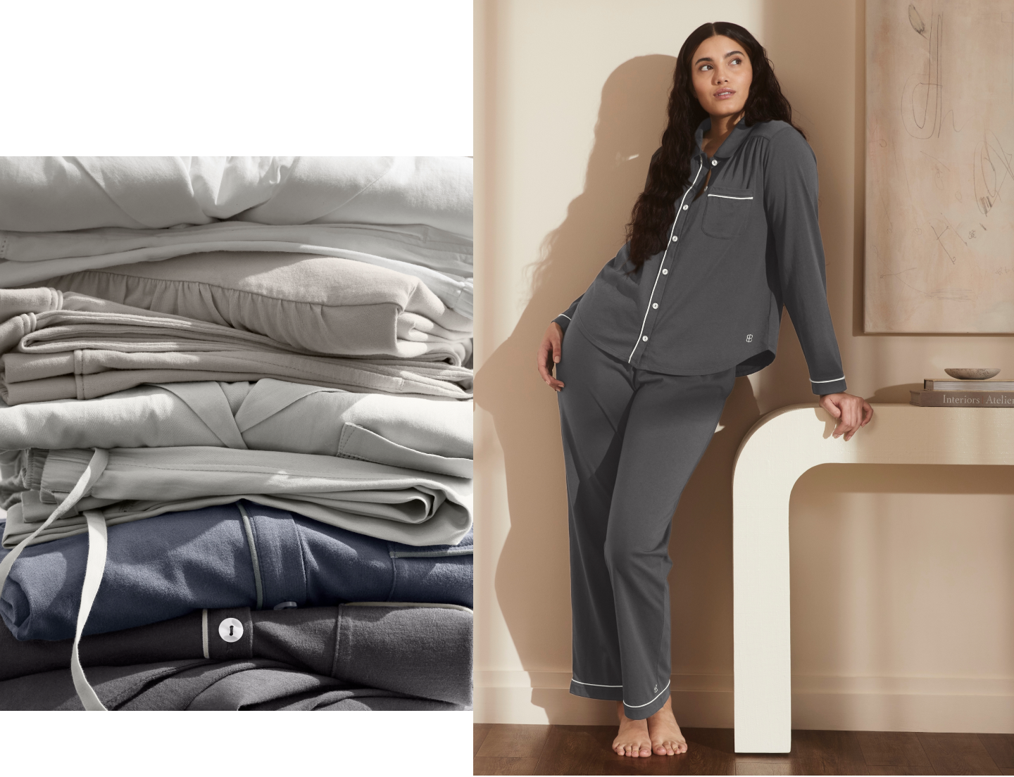 Organic Soft Knit Pajama Set, Long Sleeves & Pants