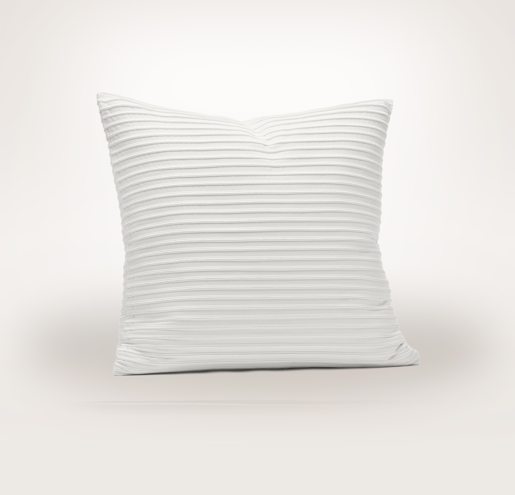 Pintuck Embroidery Pillow Cover - White - Overhead