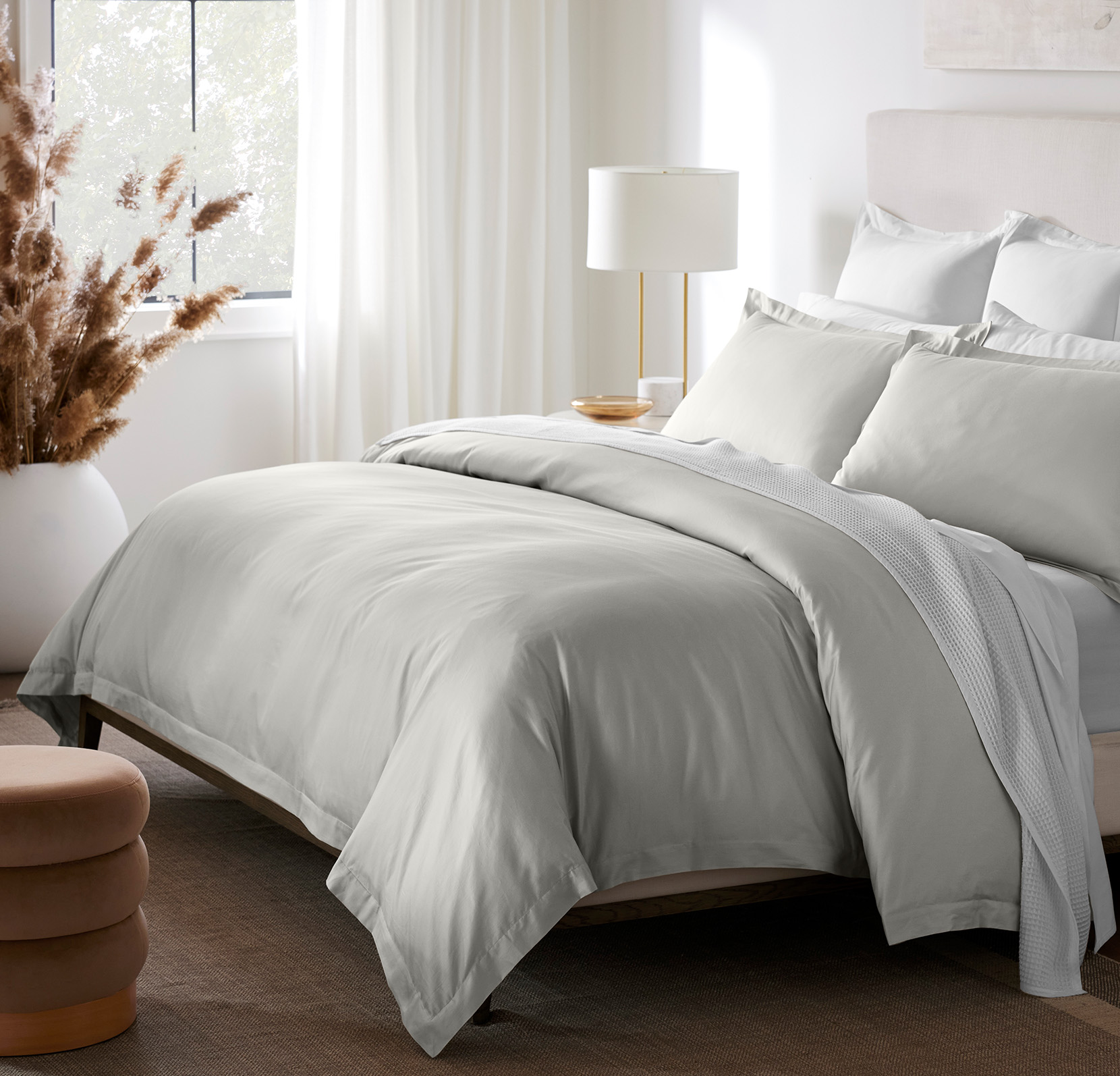 Boll & Branch Signature Hemmed Duvet Set, King/California King - Pewter