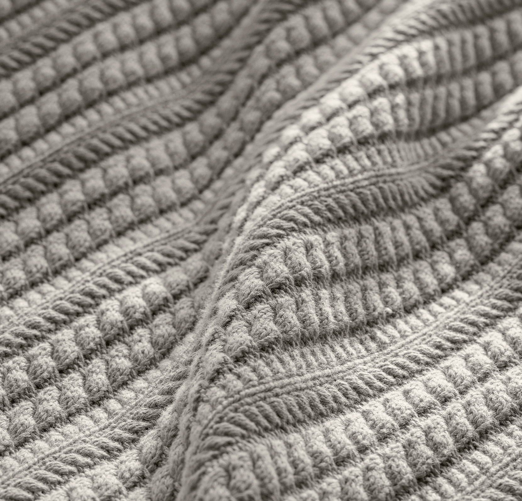 06052023_ADAMS_HeatheredPewter_BranchKnit_ThrowBlanket_Texture_Carousel_L1_FINAL.jpg Branch Knit Throw Blanket - Slide 4