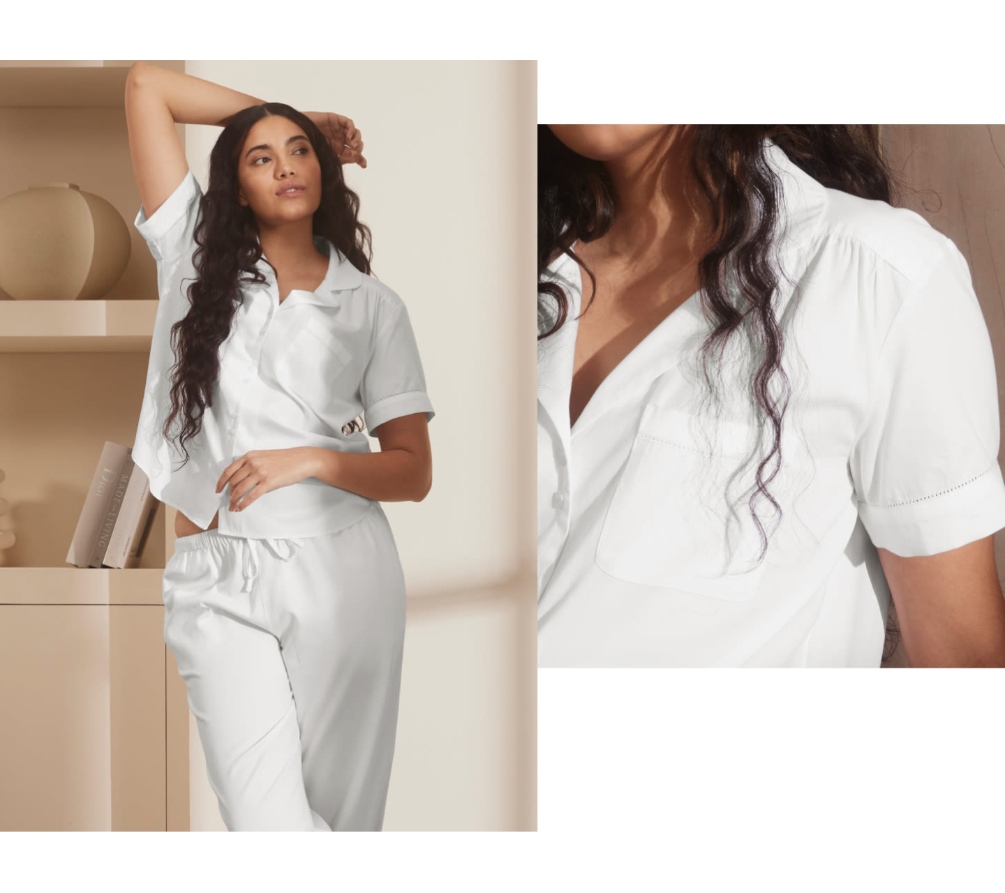 Short Sleeve & Pants Pajama Set, Relax in Refined Comfort