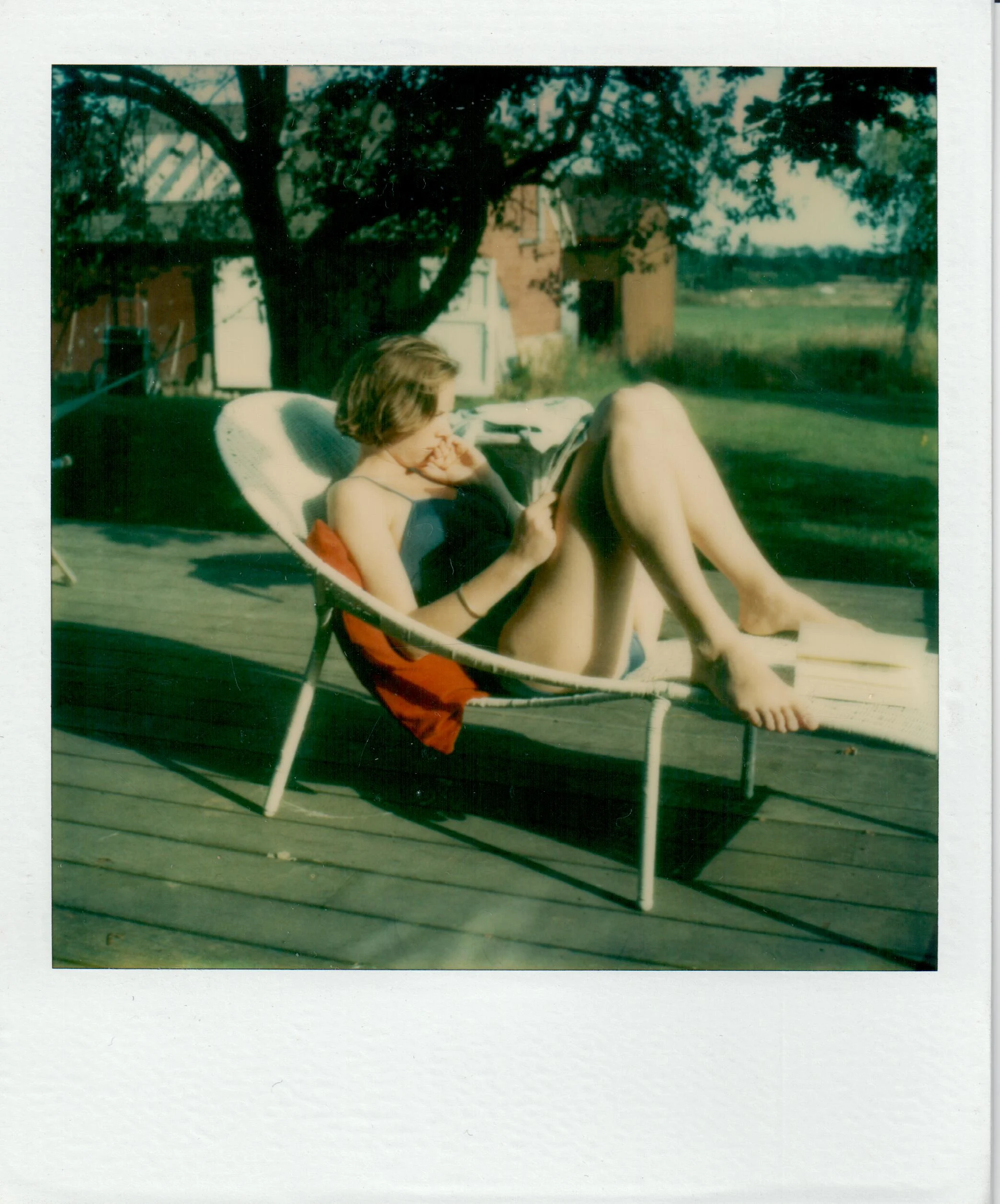 Florence at Jack Youngerman's Studio (color Polaroid, 10.8 x 8.9 cm) — $4,000 