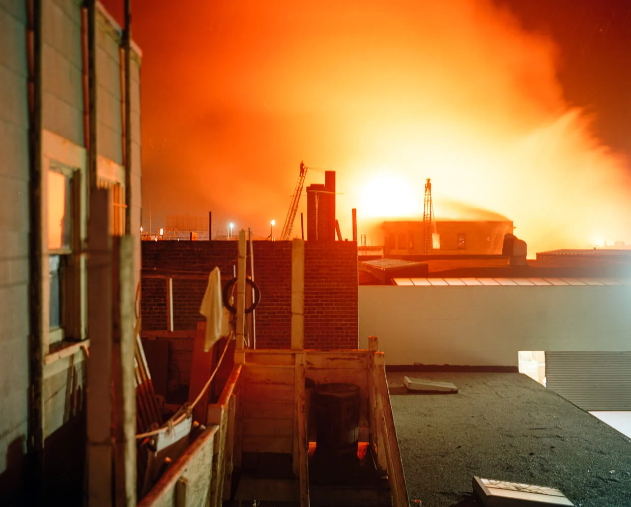 View of the July 10th Five Alarm Fire from My Back Porch, 1981