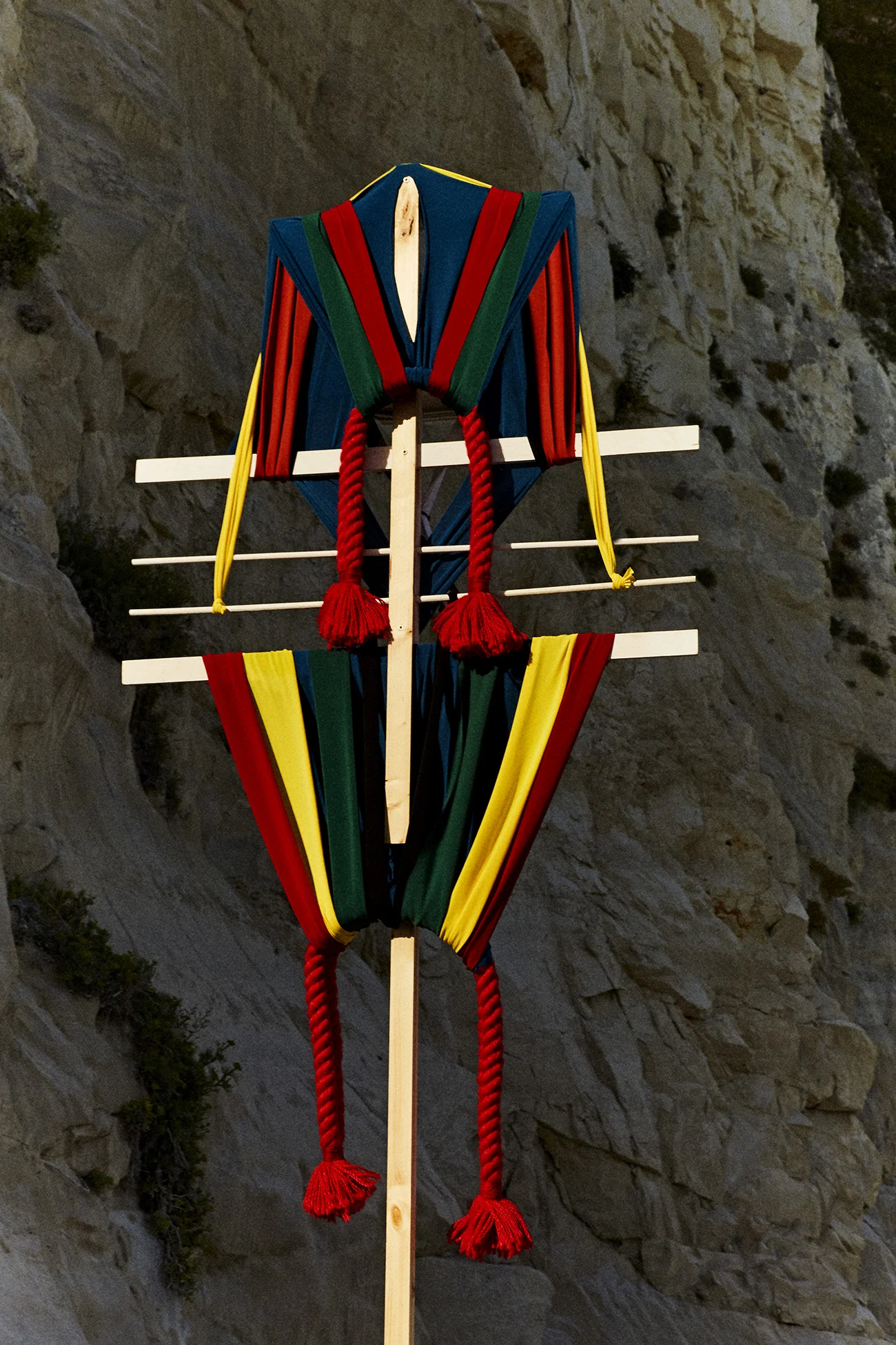 Left: Spring/Summer '18, Jersey Kite Sculptures - Right: Autumn/Winter '20, Watching Window Sculptures