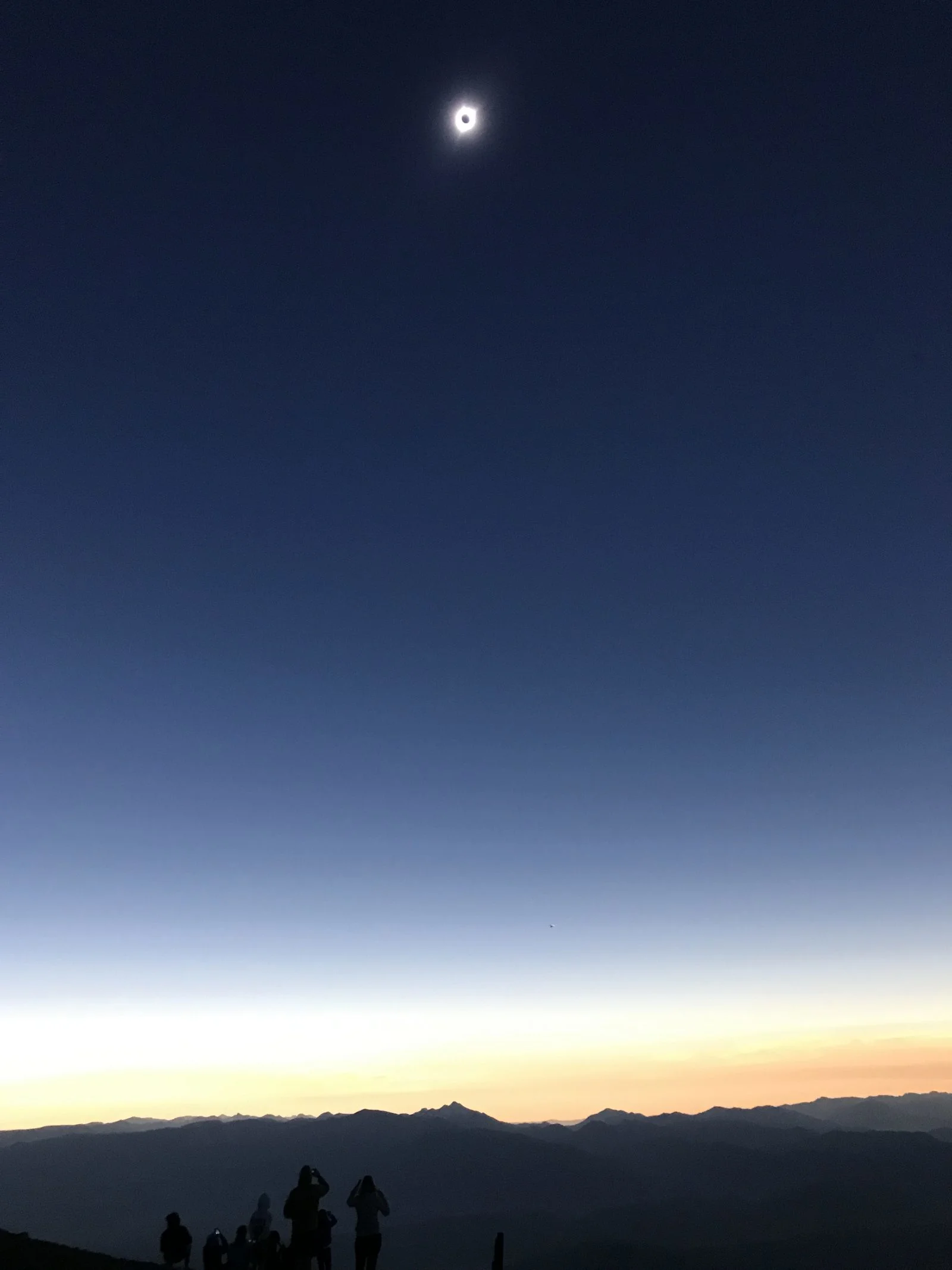 Fairfax Dorn: The eclipse seen from Jackson, Wyoming.