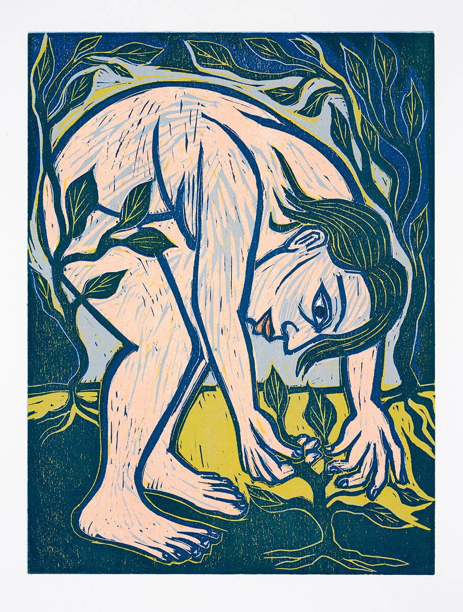Eileen Cooper OBE RA, Nightshade – Woodcut 35.5 x 24.5 cm © The artist. Photo: Justin Piperger