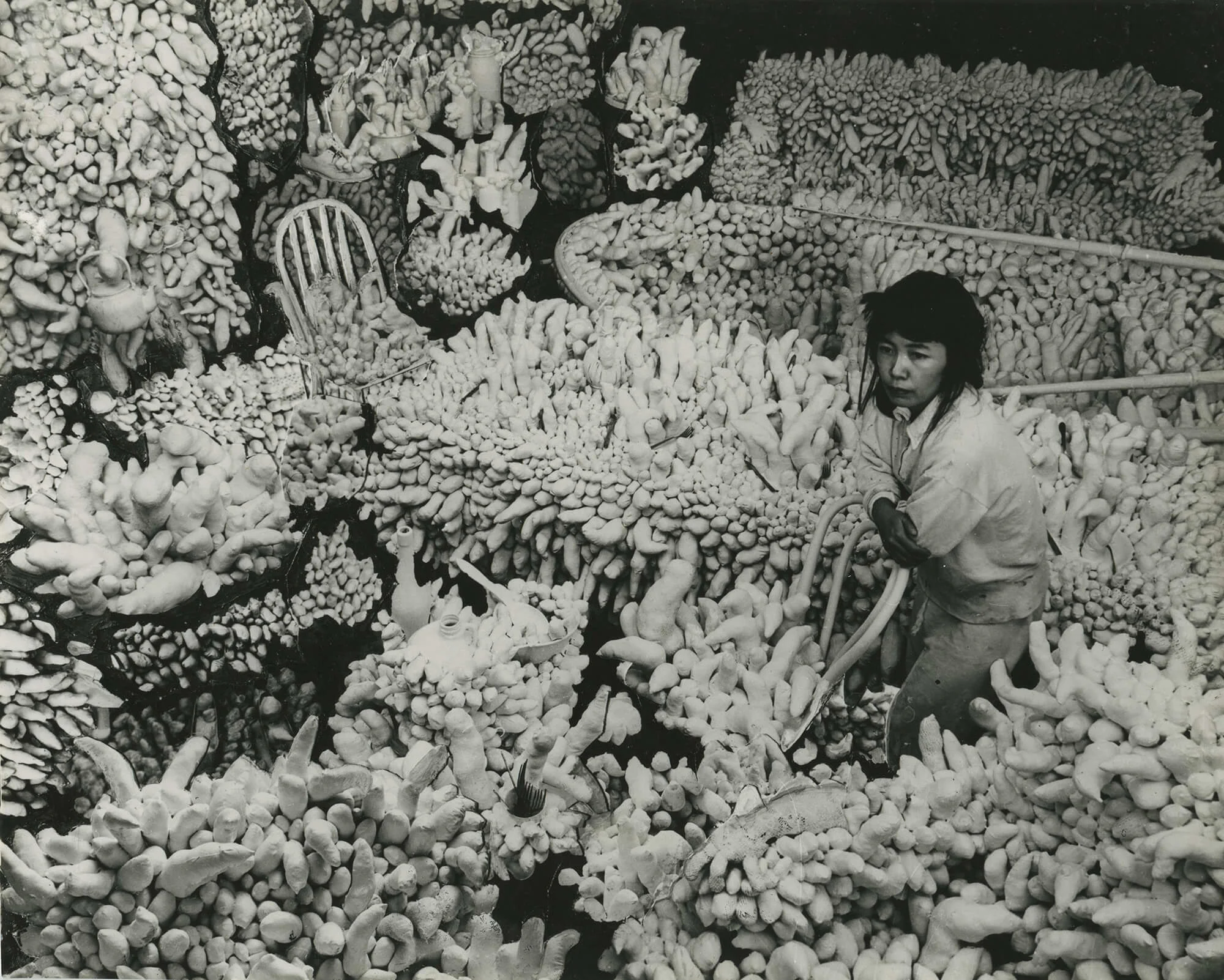 Kusama with Compulsion Furniture (Accumulation), c.1964