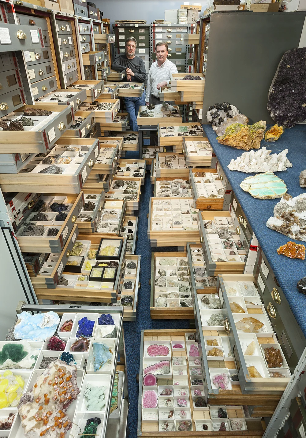 Mineral Sciences Collections in the “Blue Room”