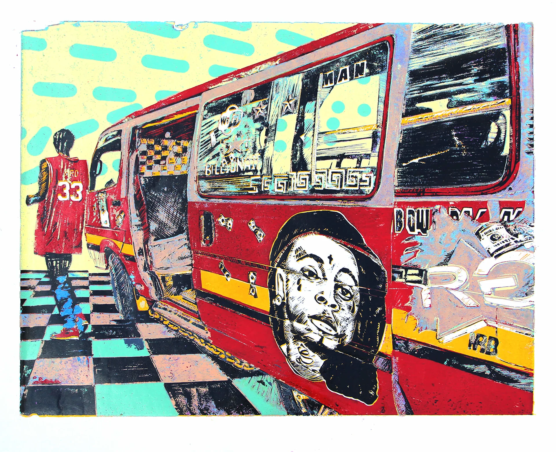 WePresent | Dennis Muraguri’s woodcut prints of street scenes in Kenya