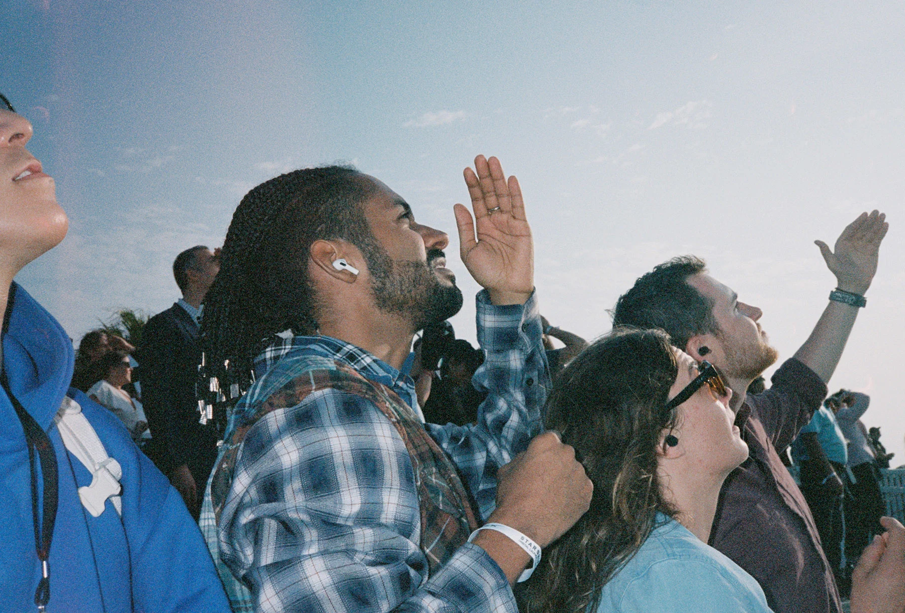 DearMoon crew watching rocket launch