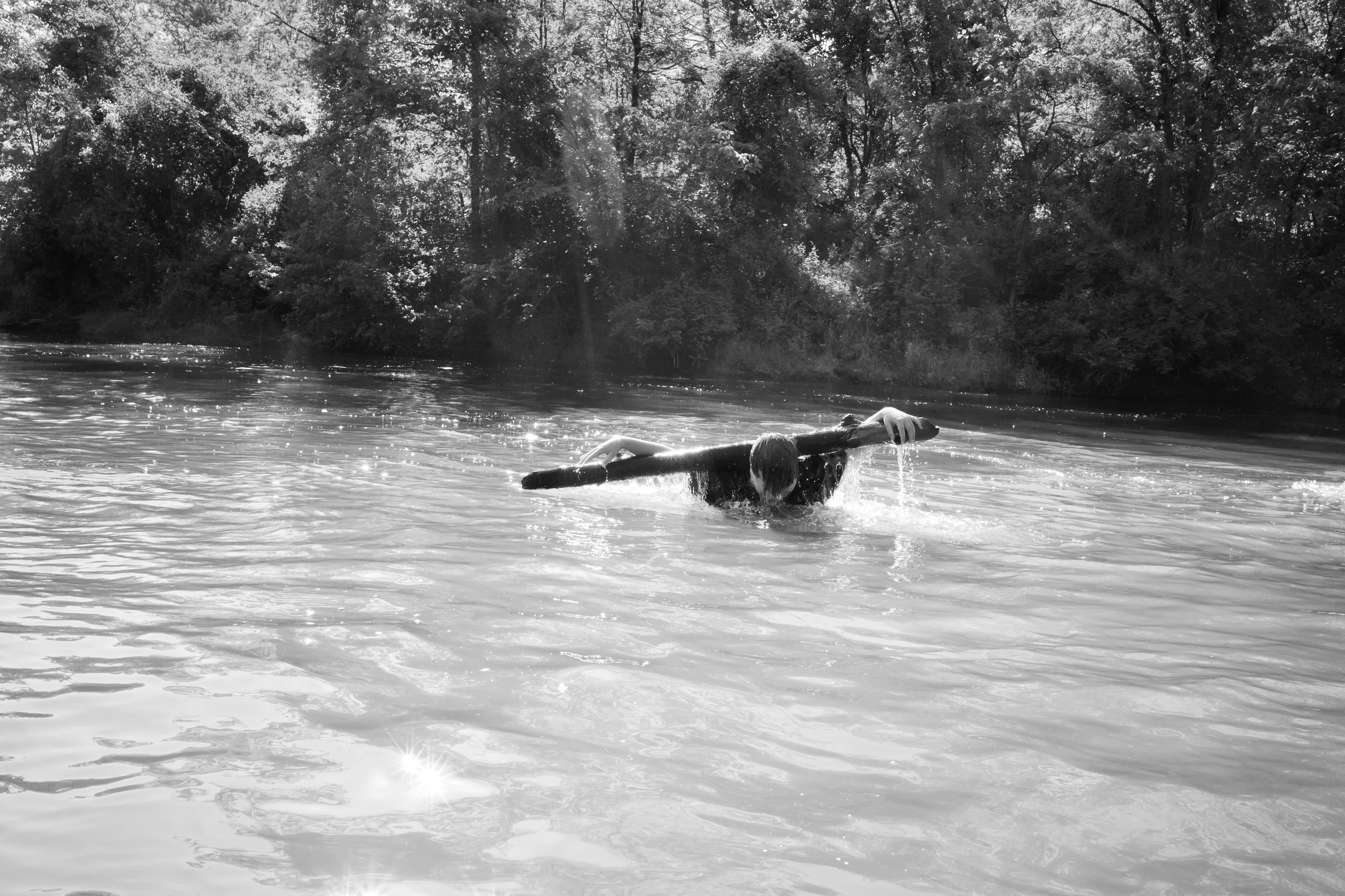 Nate Balancing a Log (2022)