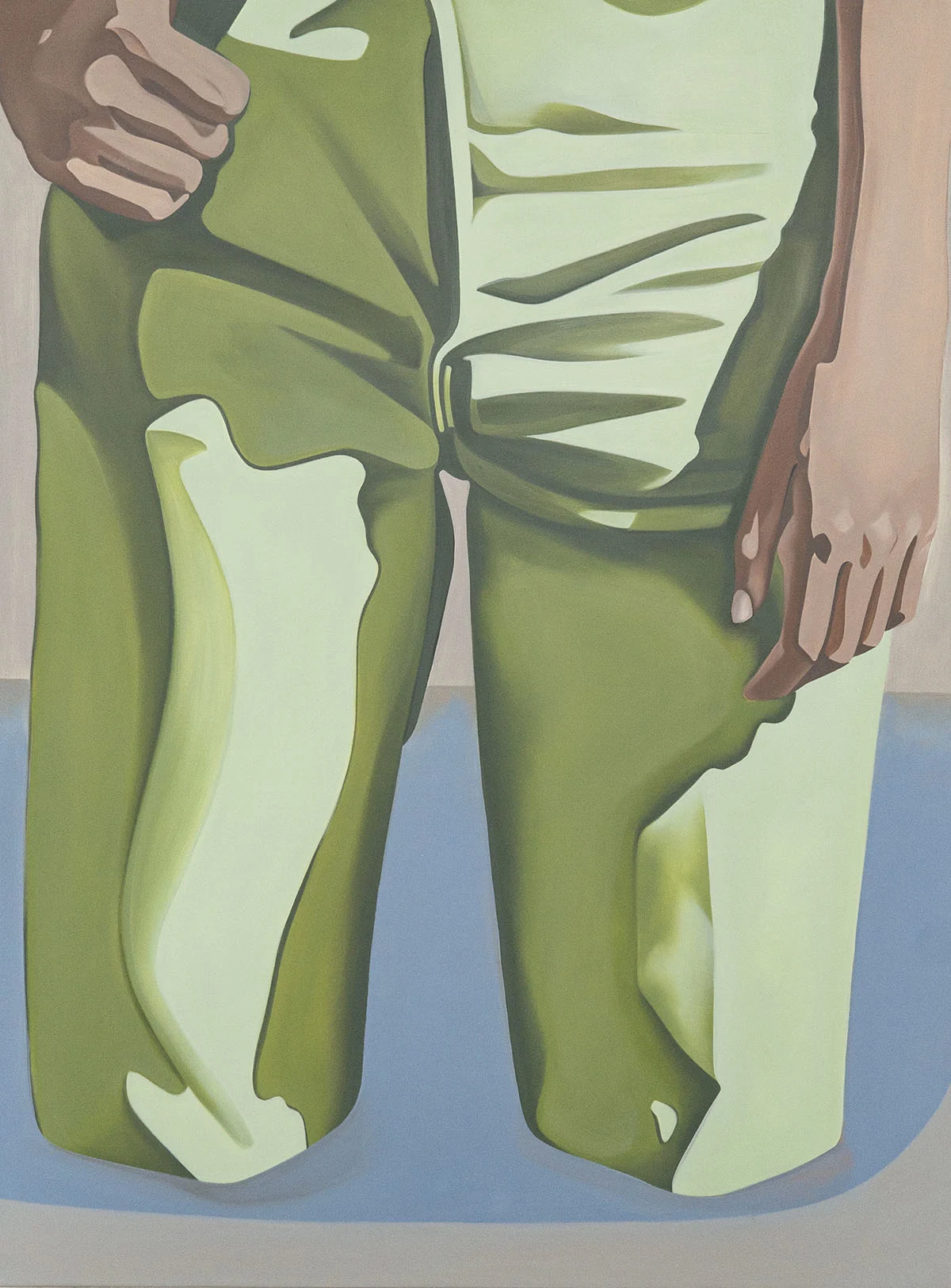 “Green Pants,” 2022 (Oil on canvas, 40 x 30 inches) — $4,700