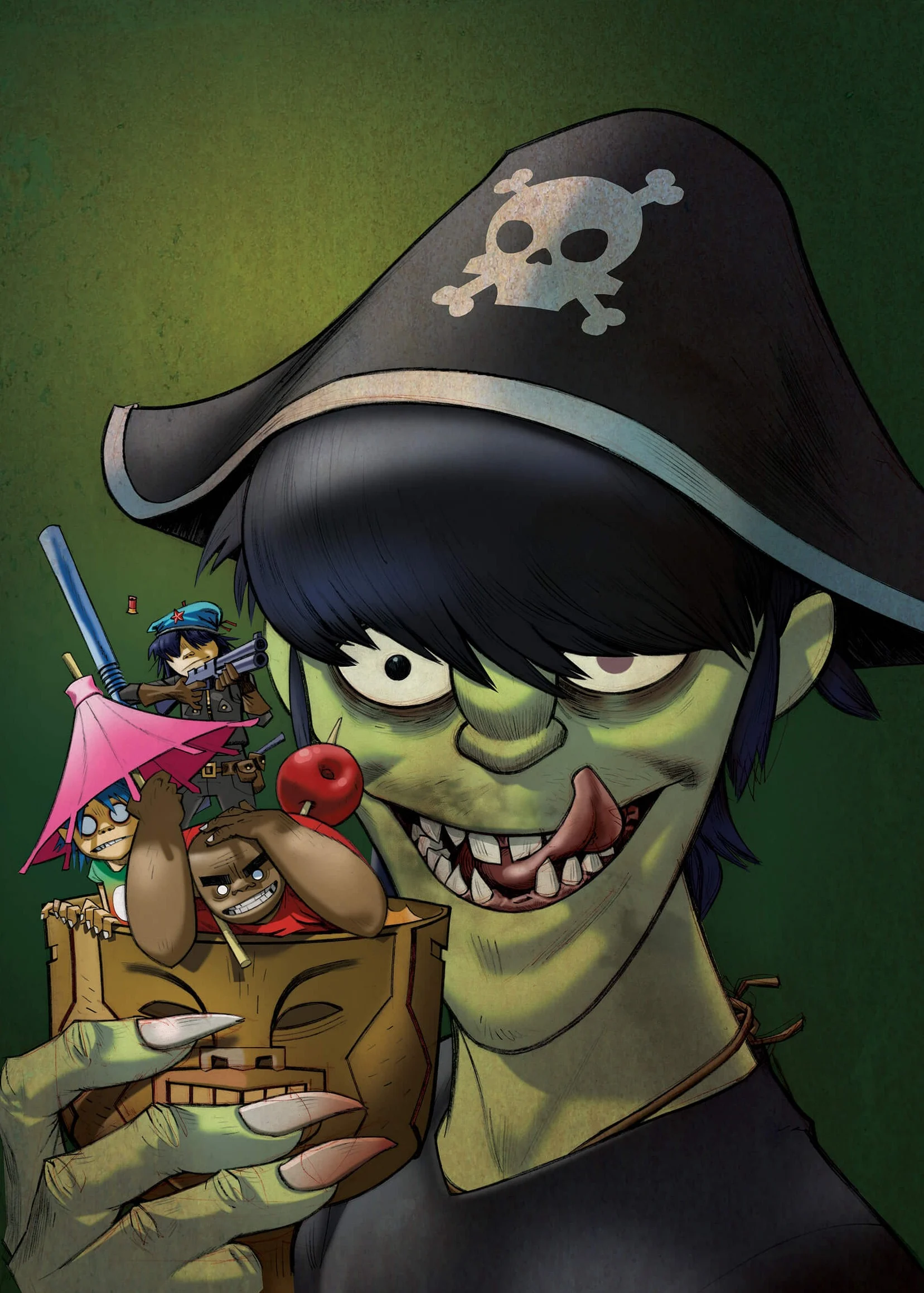  Russel, Murdoc and 2D