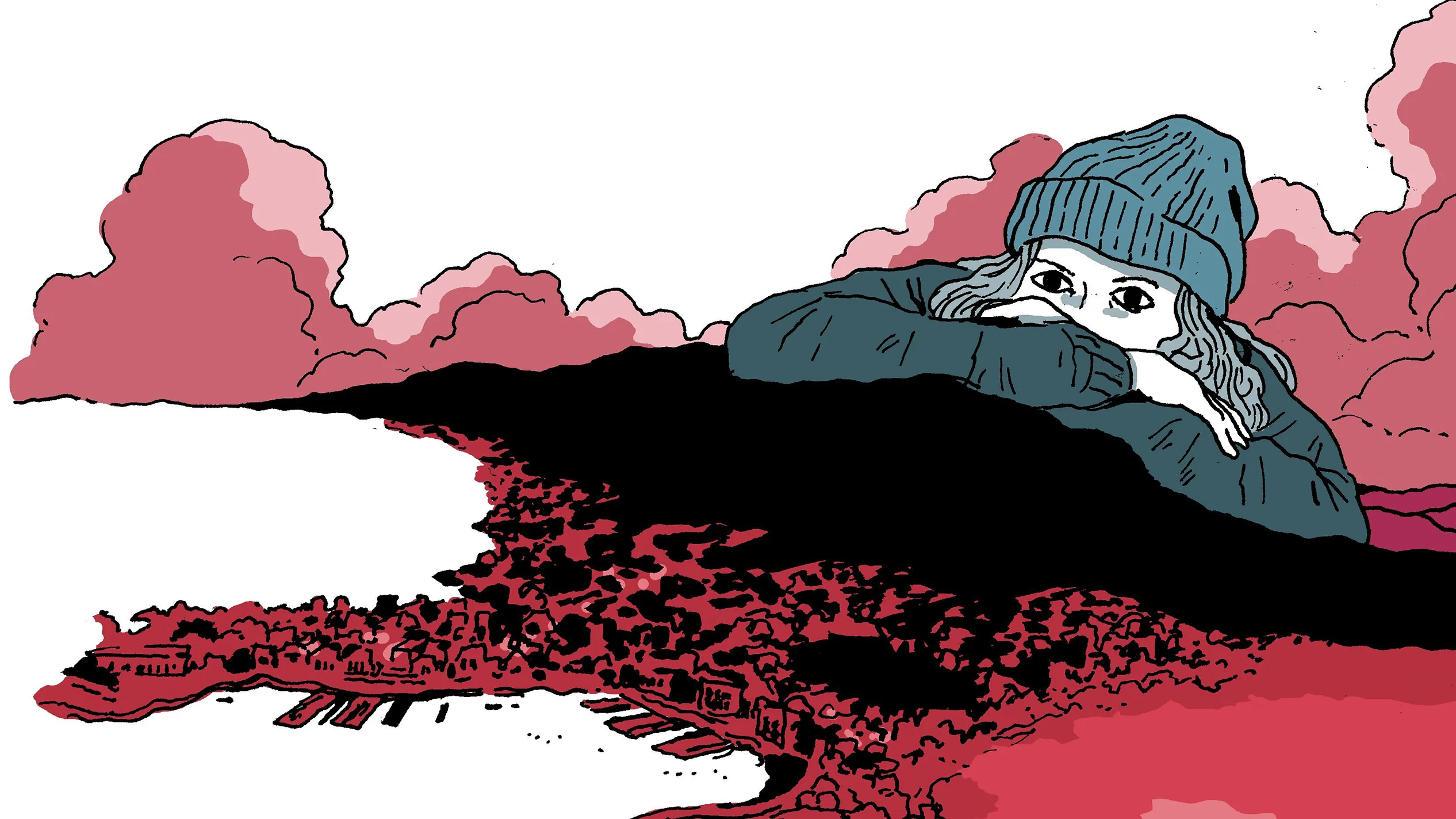 Header Image for Tillie Walden graphic novel about girl in red