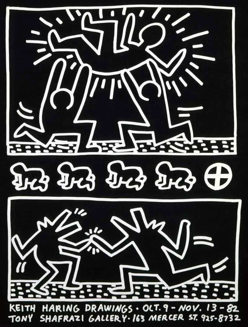 Drawings at Tony Shafrazi, 1982 © Keith Haring Foundation