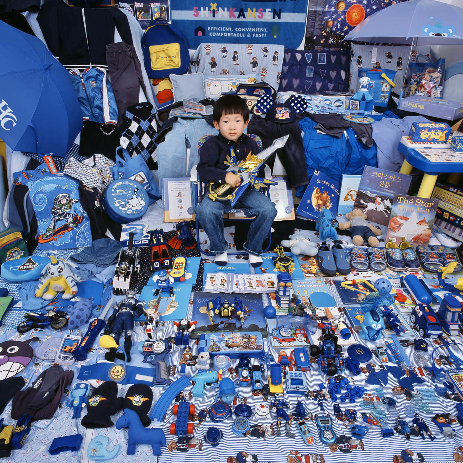 The Blue Project I - Kihun and His Blue Things, Light jet Print, 2007 ©JeongMee Yoon