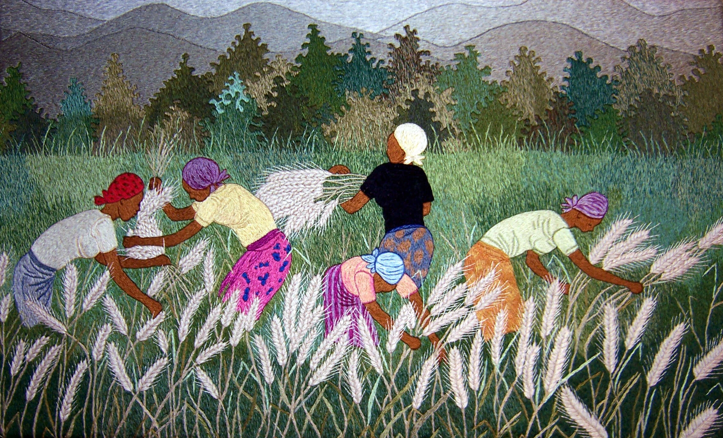 Wheat harvesters