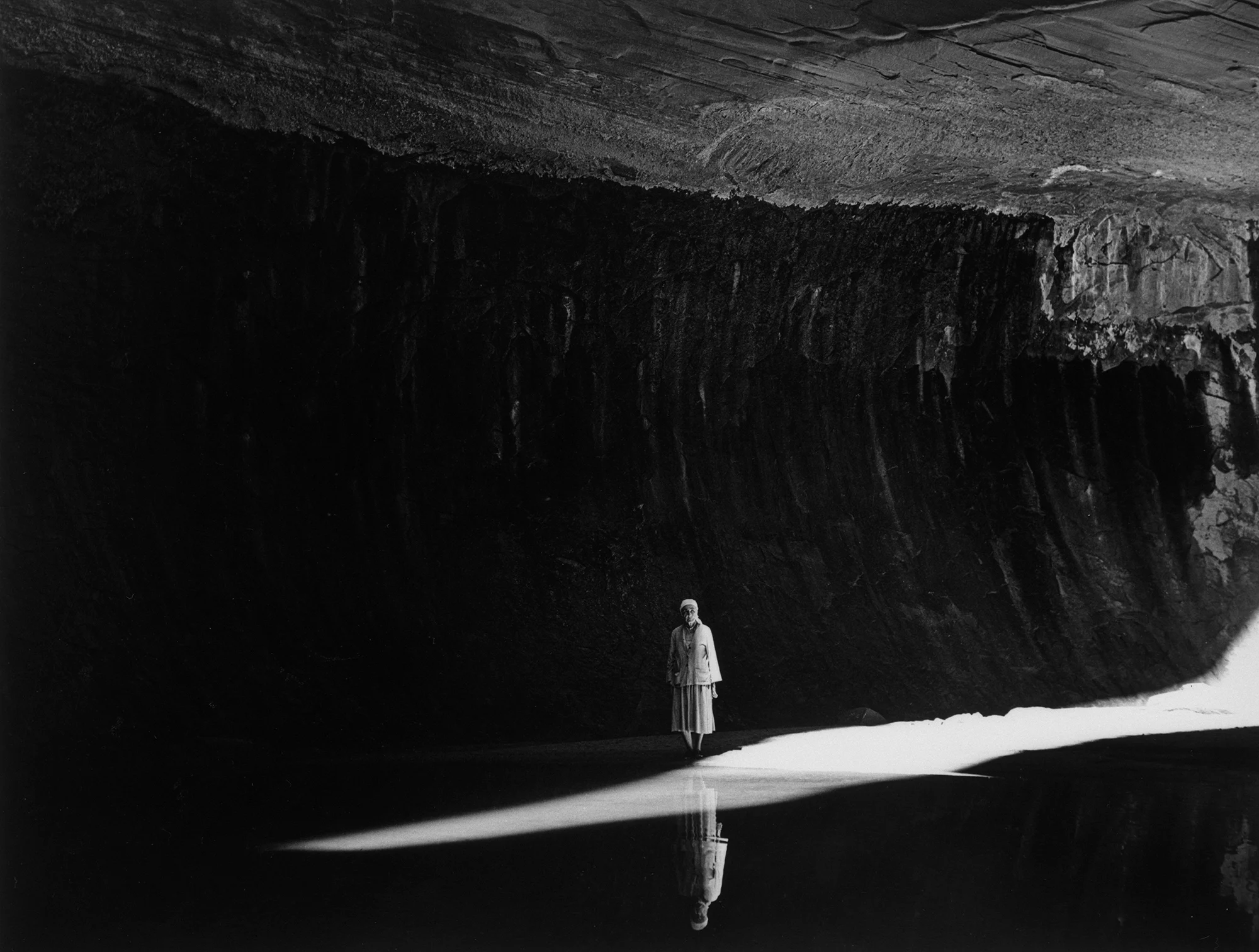 Georgia O'Keeffe in Twilight Canyon, 1964