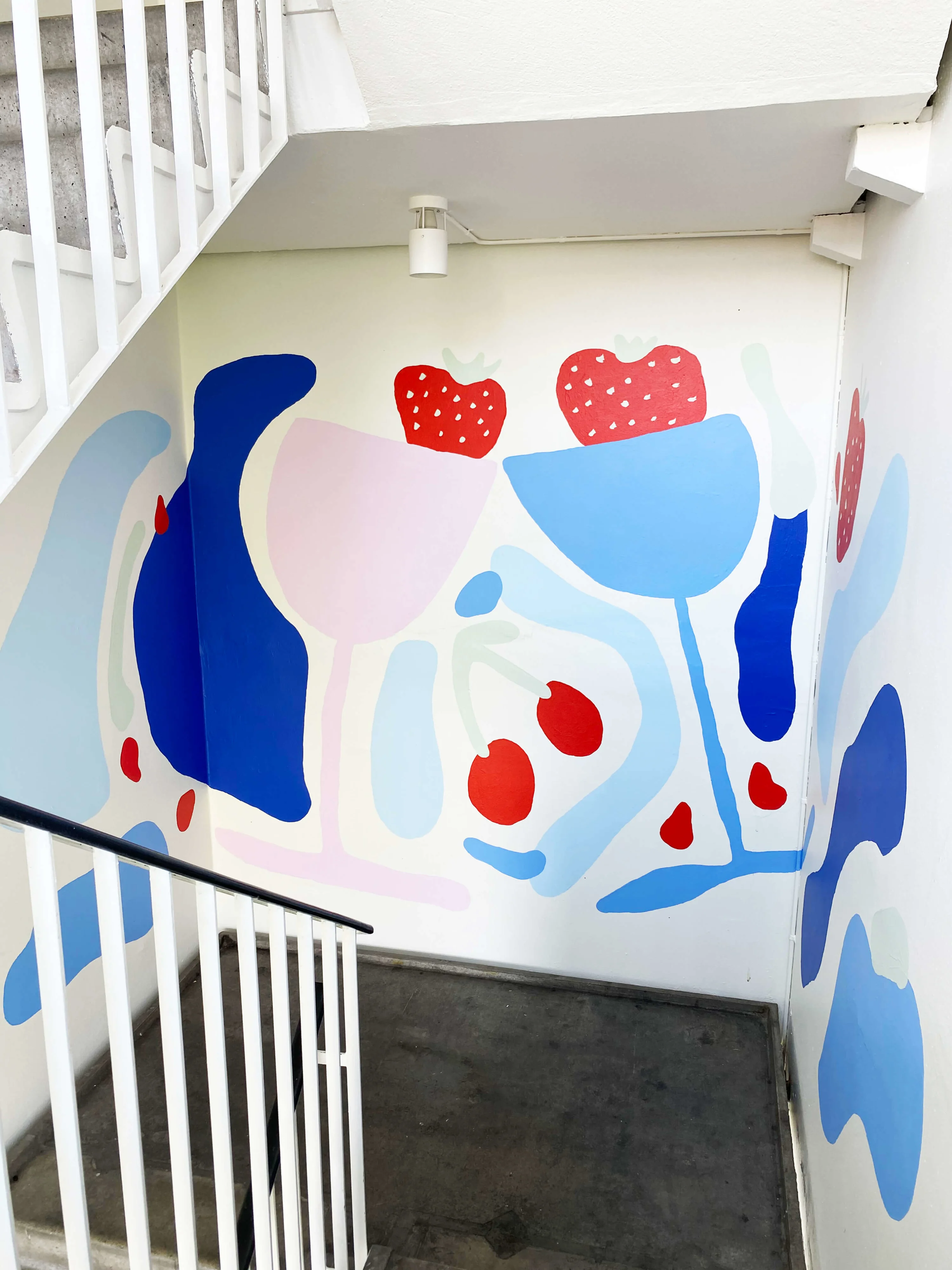One of the murals in the Danish highrise