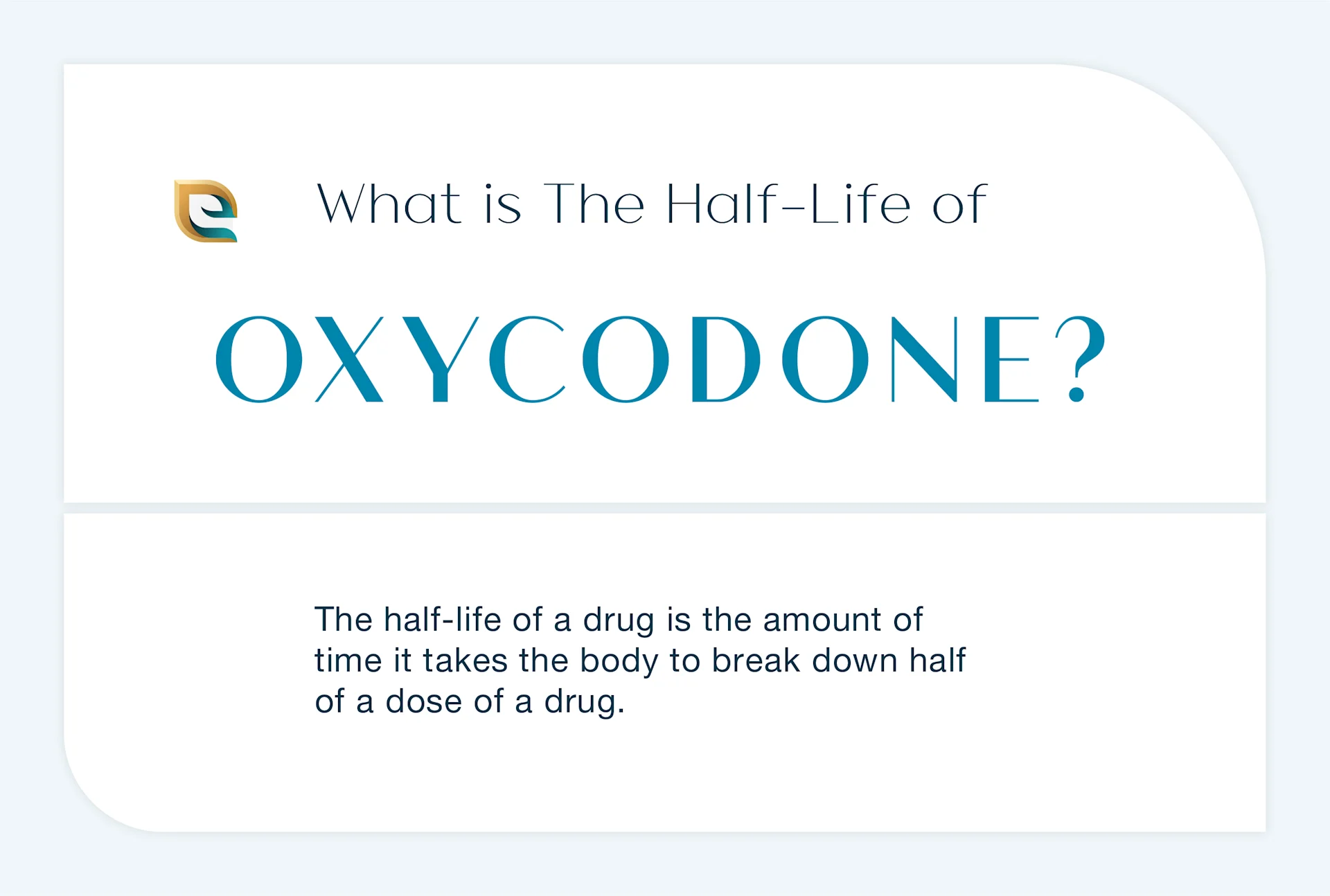 What is the half life of Oxycodone? This image describes the half life of Oxycodone