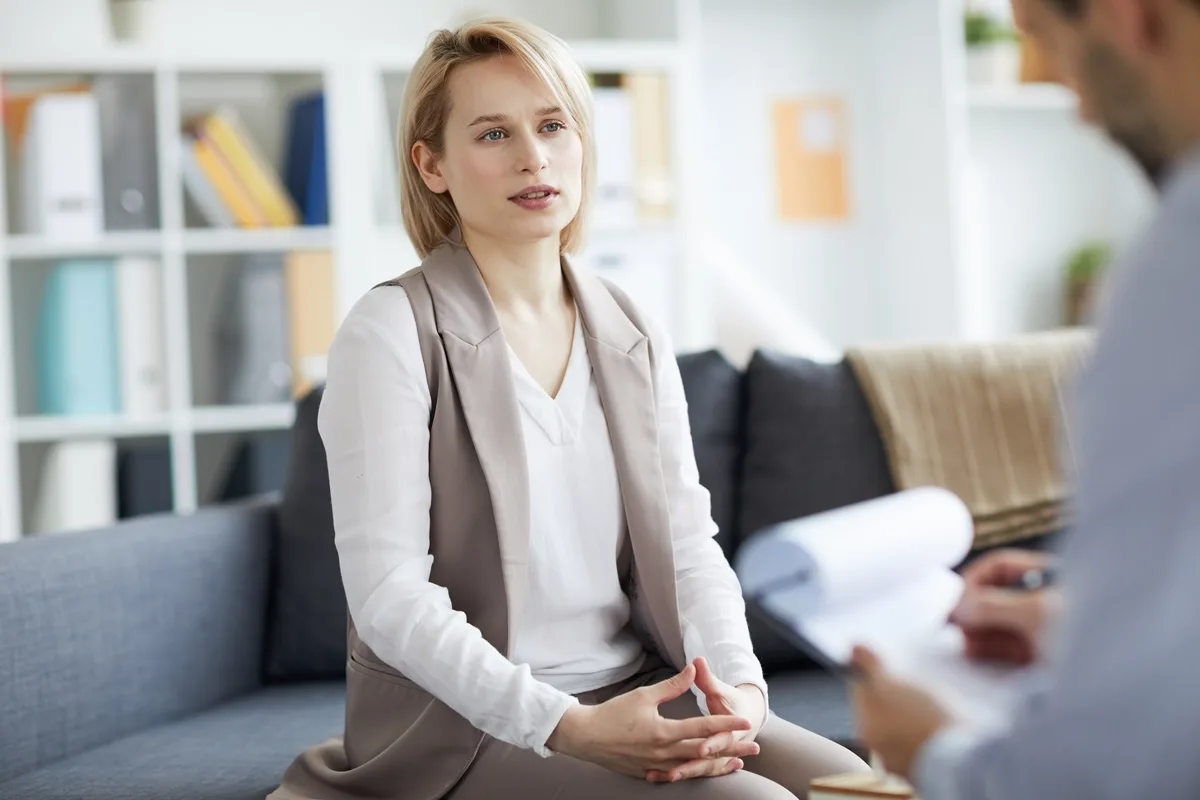 Woman Having Outpatient Mental Health Therapy