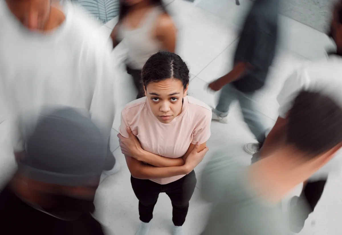 Confused Woman Looking up Needing Crisis Stabilization