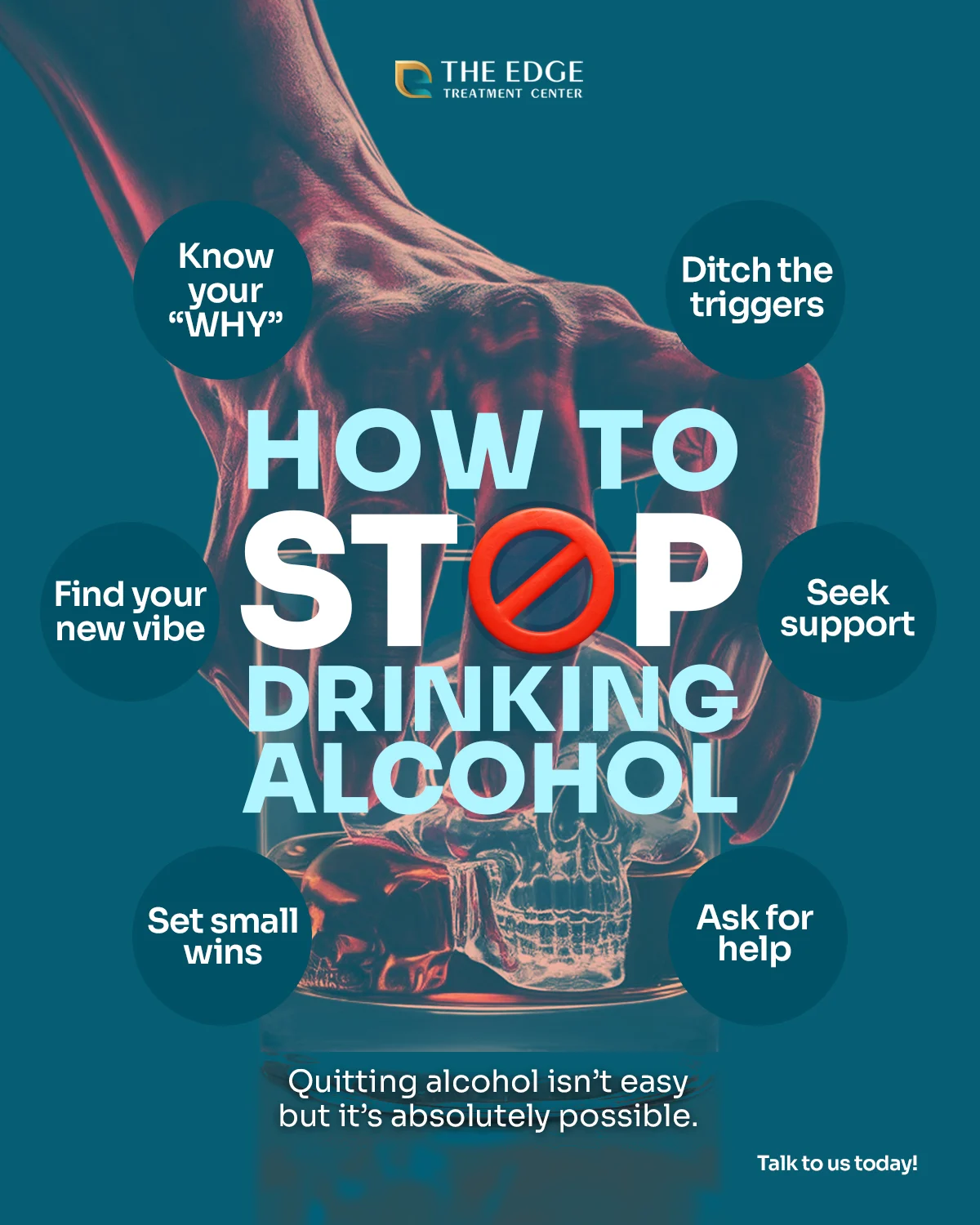 How to Stop Drinking Alcohol Infographic