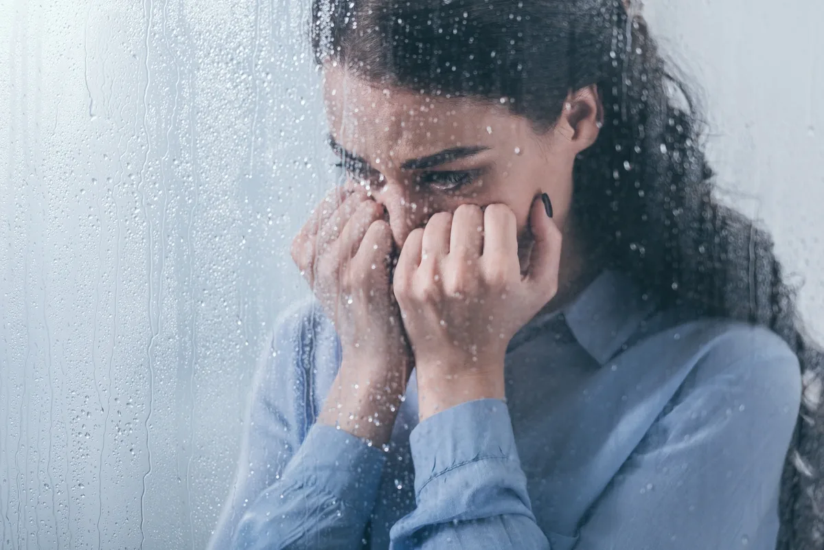 Scared Woman with Generalized Anxiety Disorder