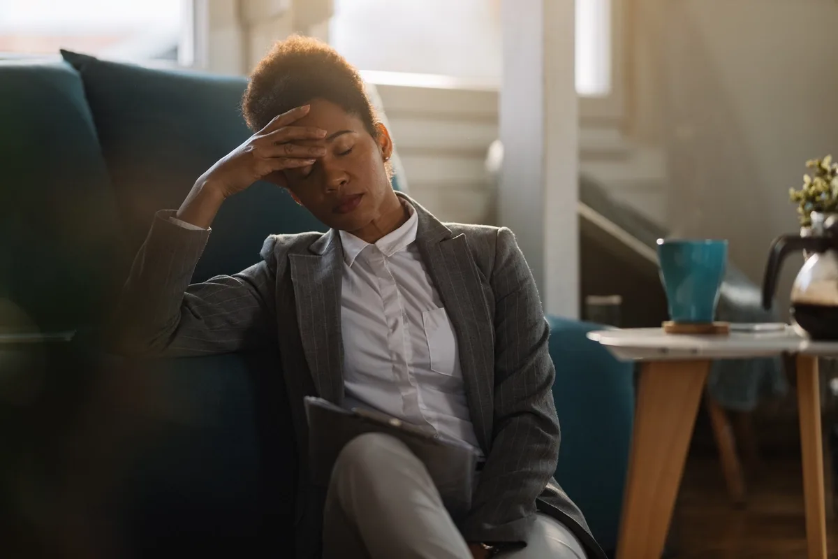 Woman Struggling with Premenstrual Dysphoric Disorder