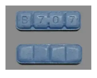 B707 pill blue xanax bar