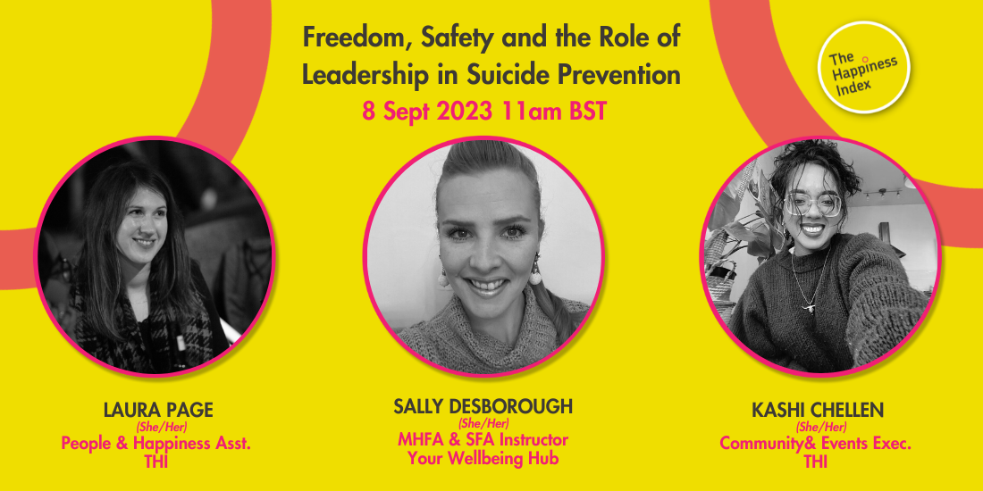 Freedom, safety and the role of leadership in suicide prevention - Webinar banner