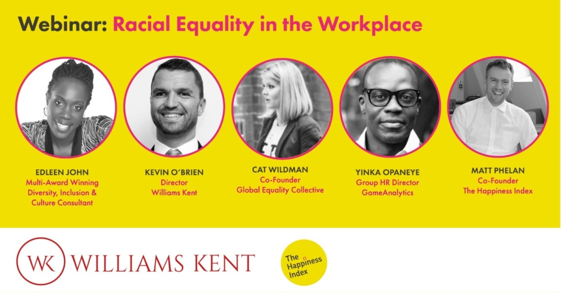 Racial equality in the workplace - Webinar banner
