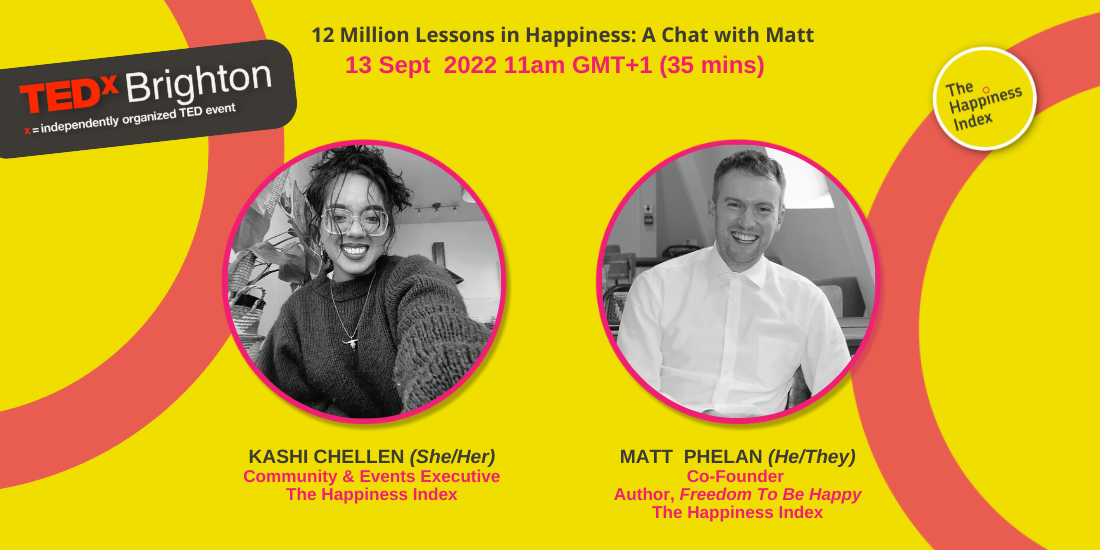 Twelve million lessons in happiness: Matt's TEDX - Webinar banner