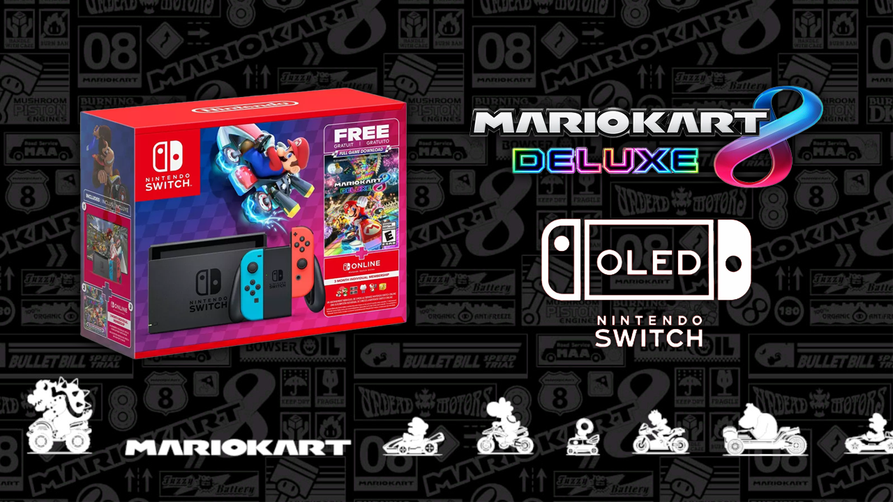 Nintendo Switch - OLED: Mario Red Edition Bundle with Mario Kart 8