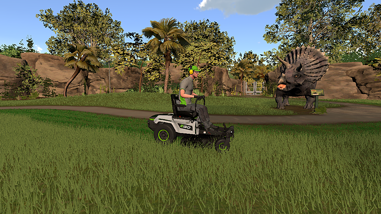 Lawn Mowing Simulator - Dinosaur DLC | Image: Nintendo