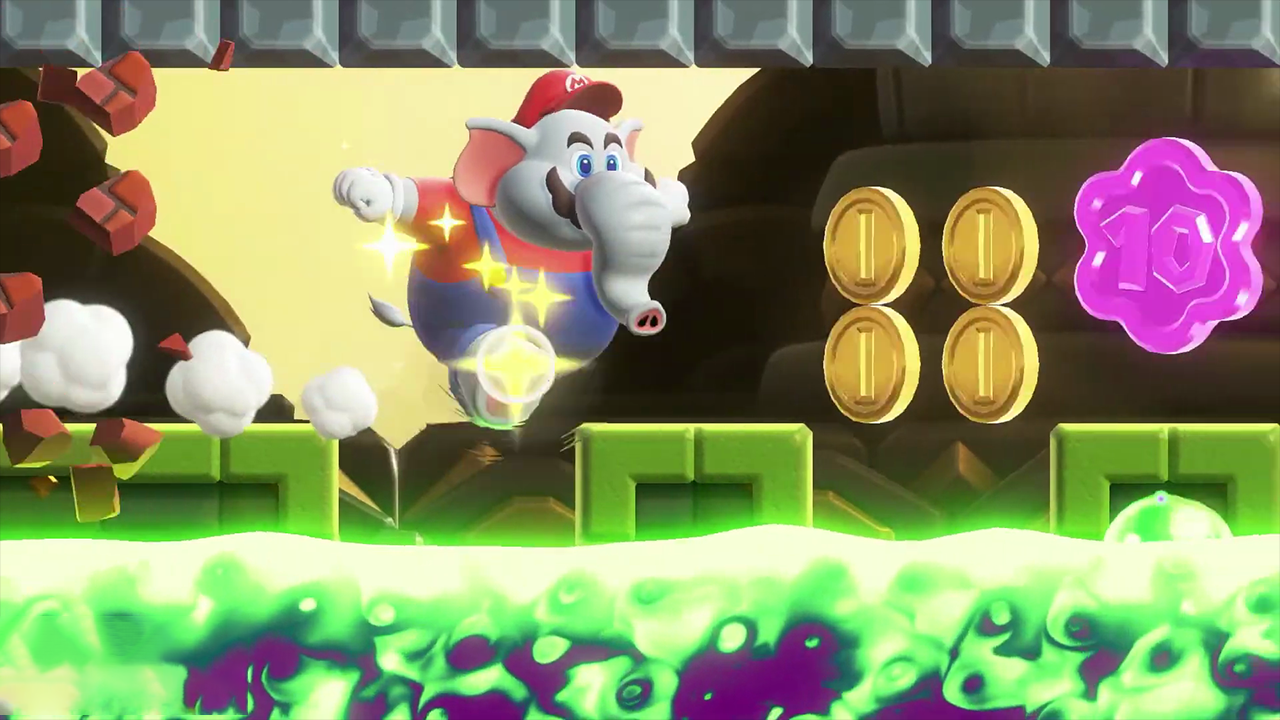 Super Mario Bros. Wonder Power-ups: Elephant Fruit - Dashing Across Large Gaps | Nintendo