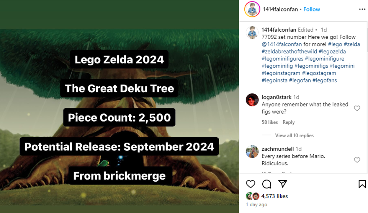 LEGO x Zelda: Great Deku Tree Set | Image: @1414falconfan (Instagram)