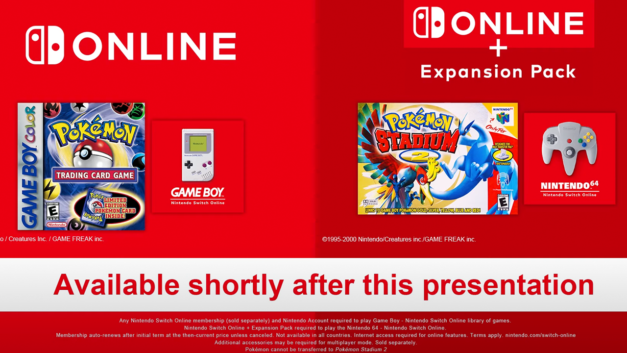 Pokemon Stadium 2 and Trading Card Game Heading for Nintendo Switch Online