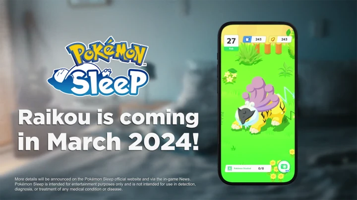 Legendary Raikou Electrifies Pokémon Sleep in March 2024