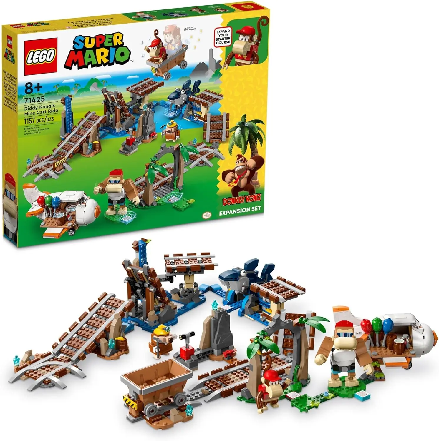 Lego Diddy Kong's Mine Cart Ride Expansion | Image: Lego