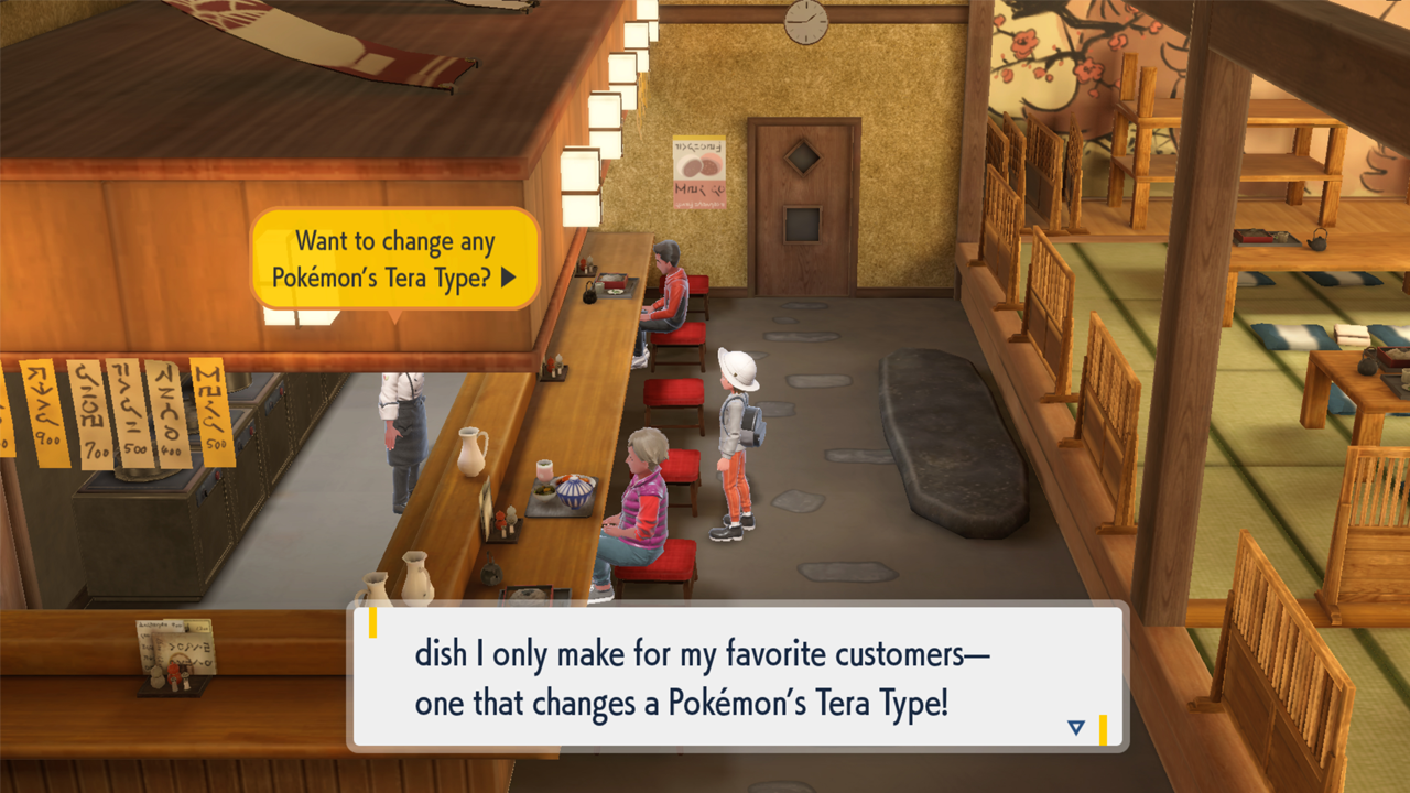 Pokémon Scarlet and Violet - Changing Tera Type | Image: Nintendo Supply