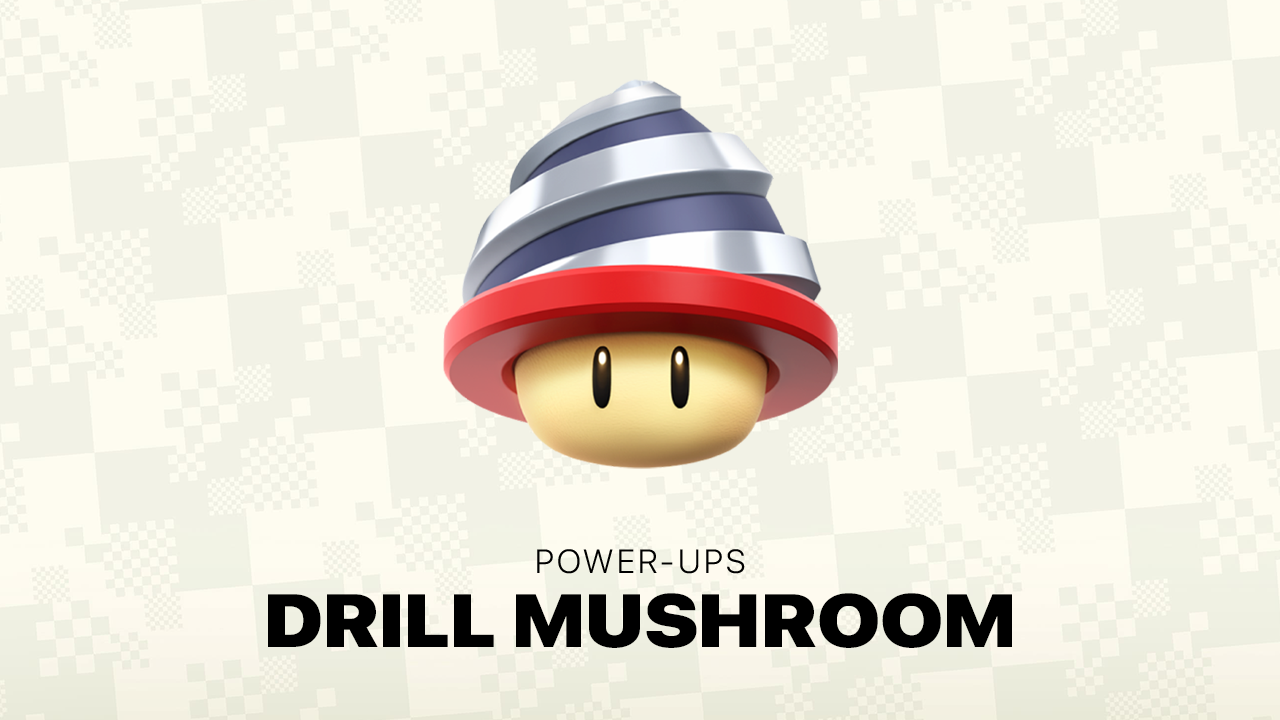 Super Mario Bros. Wonder Power-ups: Drill Mushroom | Power-up Image: Nintendo