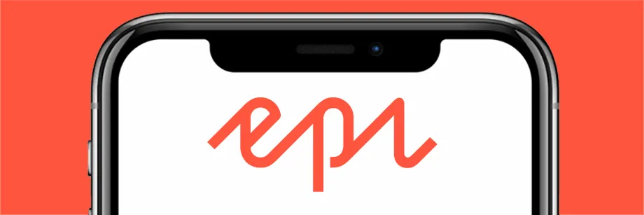 hero image with an iphone that has the Episerver logo on it