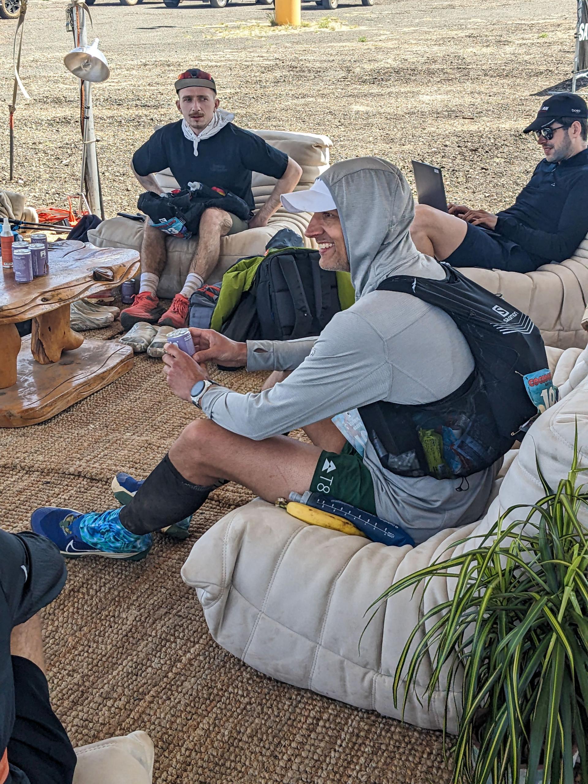 Aaron in the Fain Ranch Aid Station