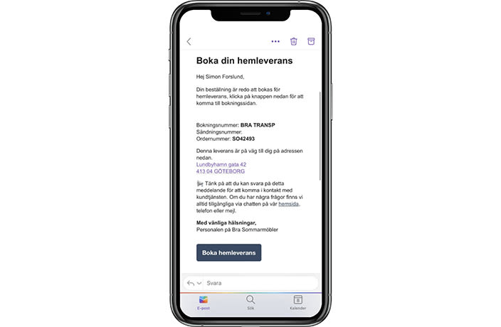 Bra Transport - Boka din hemleverans flöde
