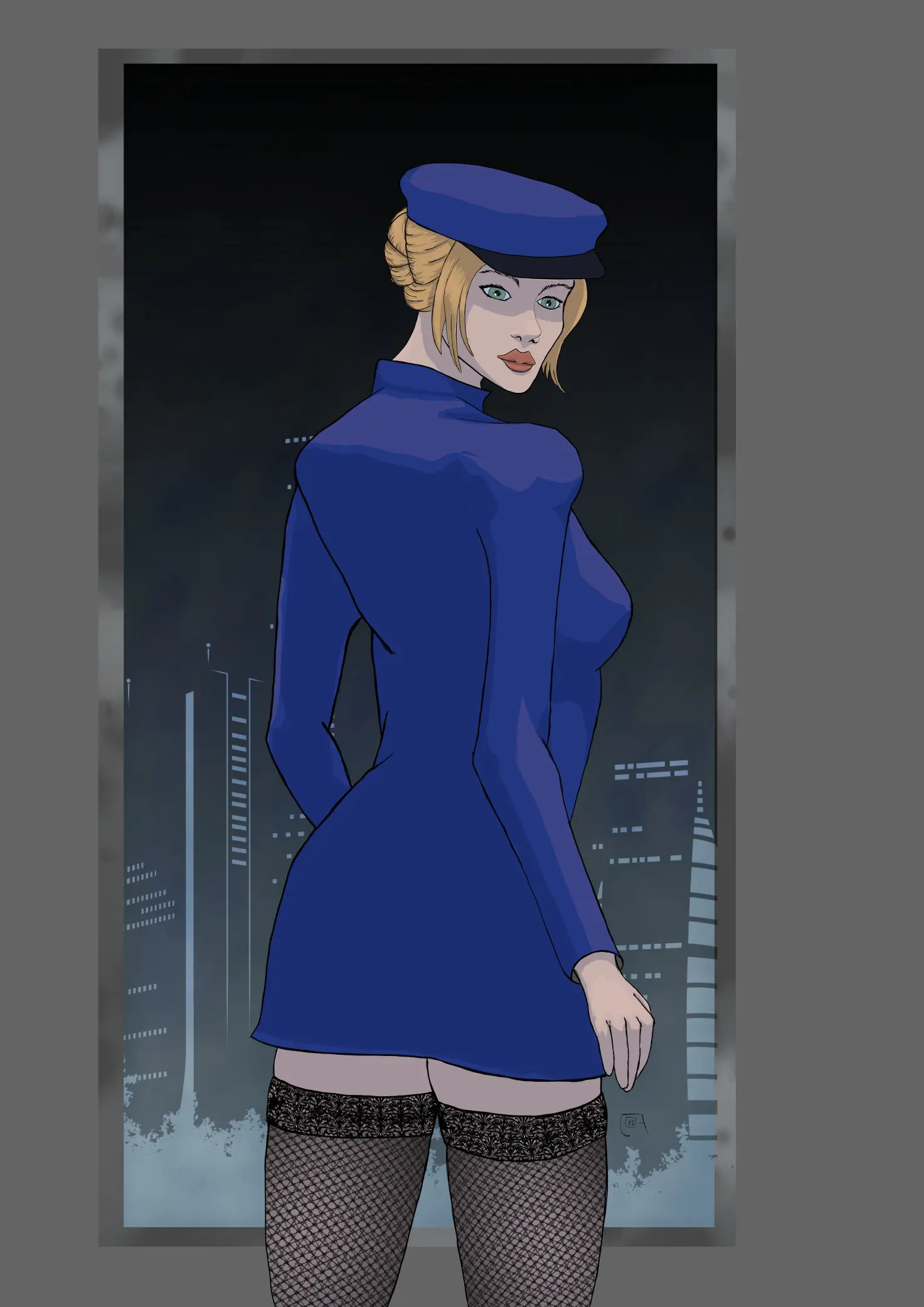 Artwork Captain  Category Character Figure Illuastration OC Pinup Portrait Media Digital Size A3