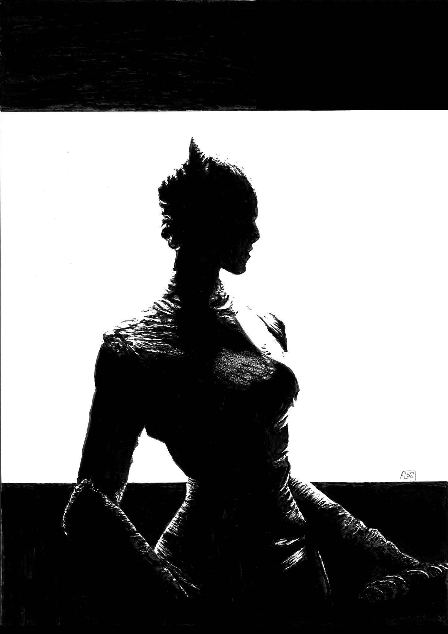 Artwork Catwoman  Category Character Comics Fan Art Figure FanArt Catwoman DC Media Ink Size A3
