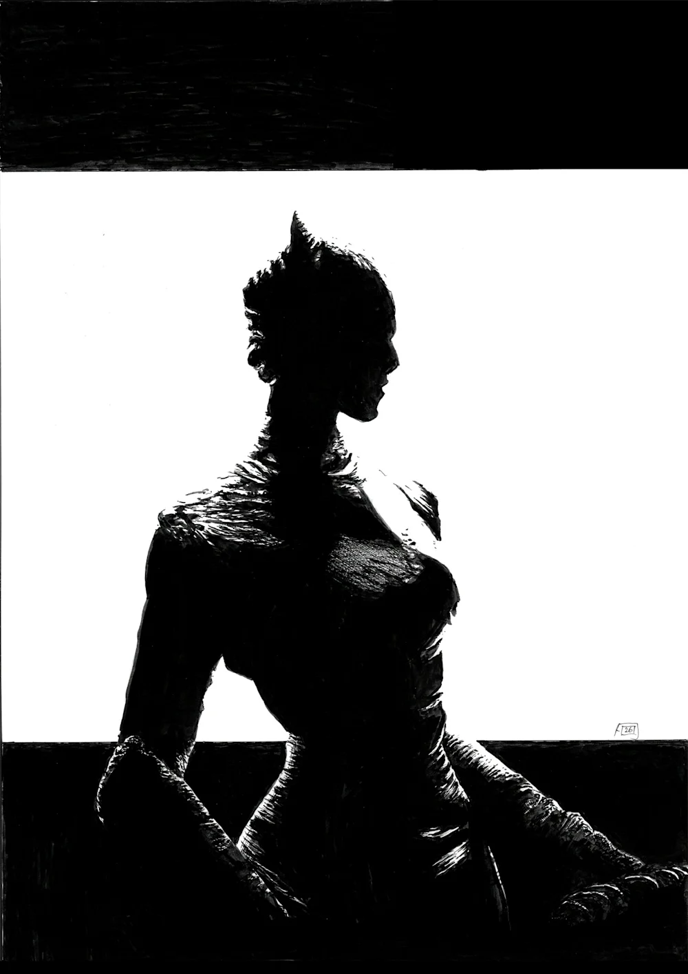 Artwork Catwoman  Category Character Comics Fan Art Figure FanArt Catwoman DC Media Ink Size A3